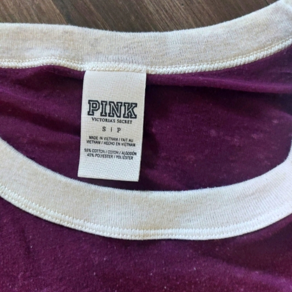 NWOT Victoria Secret PINK burgundy shirt